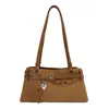 Bolso Maillard Vintage de Gamuza tipo Baguette para Hombro para Mujer Modelo Nuevo Otoño/Invierno 2026 con Hebilla de Cinturón, Bolso de Mano y Hombro para el Trabajo