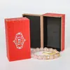 Caja de Joyería para Empaque en Stock, Caja de Joyería para Pulsera de Trébol de Cuatro Hojas, Caja de Empaque para Joyería de Colgante Versátil Estilo Van Gogh, Caja de Madera