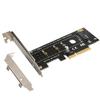 Tarjeta de expansión PCIE a M.2 Tarjeta adaptadora NVME NGFF M2 Disco de estado sólido SSD de doble disco Bkey + Mkey
