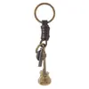 Llavero Creativo Popular Nuevo Europeo y Americano Regalo Pequeño para Hombre y Mujer Aleación Bronce Ancla de Barco Vintage Colgante de Cuero Trenzado