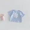 Camiseta Cartoon Moda Feminina 2026 Novo Estilo Verão Tendência Versão Coreana Estampa Cartoon Camiseta Infantil Tendência