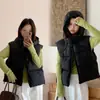 Chaleco de Algodón con Capucha Corto para Mujer Otoño e Invierno Chaleco Chaqueta Holgado Engrosado Ropa Exterior Venta Caliente Transfronteriza Chaleco de Invierno