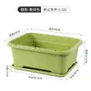 Macetero Grande para Frutas y Verduras en Balcón, Herramienta de Jardinería para Granja Casera, Caja Rectangular de Resina para Cultivar Fresas y Verduras
