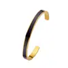 Elegante Pulsera de Puño Chapada en Oro para Mujer con Incrustaciones de Esmalte Turquesa Diseño Minimalista y Elegante Ajuste Ajustable y Cómodo Perfecta para Ocasiones Casuales y Formales Regalo Ideal para Ella