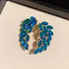 Aretes de aguja plateada con diamantes, diseño de flor ovalada de resina y gota de agua, estilo retro vintage, aretes versátiles