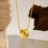 Collar Chenhe de Acero de Titanio para Mujer, Diseño que No se Desvanece, Colgante de Cadena, Joyería de Cadena para Clavícula de Acero Inoxidable, No se Desvanece en Verano