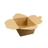 Cajas de Almuerzo Desechables, Cajas de Cartón Kraft para Llevar, Cajas Bento, Contenedores para Ensaladas y Arroz Frito, Biodegradables, de Grado Alimenticio, Calentables