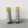Postes de aviso em aço inoxidável 304, estacas de ancoragem no solo, barreiras rodoviárias móveis, postes fixos anti-colisão, postes de isolamento de estacionamento