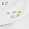 Alambre de Hilo Chapado en Oro de 14K Doble Agujero Anilla de Salto Cerrada para Pulsera de Abalorios DIY Collar Joyería Cierre Final Anillo Conector Accesorios