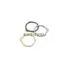 Anel com relevo para joias DIY, anel circular oco com padrão metálico, anel aberto, anel de conexão para corrente de celular, argola de fecho