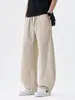 Pantalones casuales para hombre, nuevo estilo 2026, a la moda americana, versátiles, de corte holgado, adelgazantes, con buena caída, pierna ancha, corte recto, pantalones largos