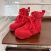 Moda Infantil Letra Botines Infantiles 2025 Verano Nuevo Estilo Niños Medianos y Grandes Botas de Cuero Casual con Cordones Moda Botines