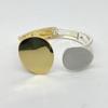 Pulsera Gap al por mayor joyería transfronteriza de dos colores moda europea y americana pulsera irregular de aleación de zinc joyería dorada para mujer