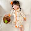 Saco de dormir de manga larga para niños de primavera y verano, algodón Lycra sin costuras, ropa delgada para escalar, mameluco de algodón suave para bebé, una generación de pelo