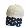 Nueva Gorra de Béisbol Bordada de Lunares con Oso de Dibujos Animados para Mujer, Versátil para Todas las Estaciones, Parte Superior Suave, Gorra con Visera Patchwork que Hace que la Cara Parezca Más Pequeña