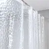 Cortina de Chuveiro Transparente de Cor Sólida com Textura 3D Transfronteiriça, Impermeável e à Prova de Mofo, Cortina de Divisória para Banheiro Sem Furos