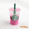 Materiales Vaso de Sorbete para Helado Taza de Café con Paisaje Funda para Teléfono Móvil de Crema Accesorios de Resina para Bricolaje Mini Adornos Venta al por Mayor