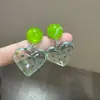 Pendientes de Lunares de Alta Gama 2026, Bloques de Color Retro, Estilo Fresco Nuevo, Pendientes Elegantes con Forma de Corazón, Aretes de Diseño de Nicho