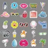 50 pegatinas VSCO serie pequeña y fresca para equipaje, cuaderno, papelería, pequeños regalos, impermeables, dibujos animados, pegatinas para diario de mano