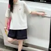 Conjunto de Verão para Meninas 2026 Novo Estiloso Super Bonito Roupas de Verão Meninas Crianças Maiores Camisa Polo Esportiva Shorts Conjunto de Duas Peças