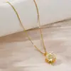 Comercio exterior transfronterizo simple moda titanio acero collar mujeres no se desvanece lujo todo combina personalidad estilo coreano cadena clavícula joyería