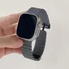 Adequado para AppleWatch789 Pulseira Apple Watch iwatch10 Geração se Silicone Marinho Magnético Dobrável Relógio