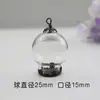 Joias DIY Acessórios Feitos à Mão Pingente com Tampa de Vidro Transparente Garrafa de Vidro Pingente com Base de Renda Fabricante de Pingentes Atacado