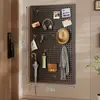Estantería de Tablero Perforado para Uso Doméstico, Estantería Multifuncional de Exhibición y Almacenamiento para Detrás de la Puerta de Entrada, Organizador de Almacenamiento y Colocación de Ropa Montado en la Pared