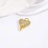 Colar com Pingente de Coração Exagerado Estilo Europeu e Americano Colar Pingente Cobre Banhado 18K Pérola Artificial Coração de Pêssego Pingente de Joias DIY Acessórios