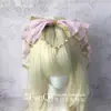 Diadema de encaje azul aqua Y2K hecha a mano FANQ para subcultura con colgante de ceja diadema de hada dulce lolita KC