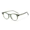 Armazón de Gafas Retro Artístico Personalizado Anti-Luz Azul para Miopía para Hombres y Mujeres 88651 Moda Coreana Ins Armazón Redondo Armazón Plano para Gafas
