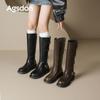 Botas Vaqueras Occidentales Augusden para Mujer 2026 Verano Botas Largas Marrones Viaje a Xinjiang Botas Melard Knight Otoño