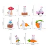 Micro Paisagem Criativa Fofa Grande Boneca Coelho Fofa Decorações DIY Acessórios Mini Enfeites de Mesa Carro
