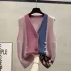 Suéter Cárdigan Chaleco Popular para Mujer Otoño 2026, Chaleco de Punto Holgado Versátil para Mujer para Usar como Ropa Exterior en Otoño