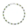 Pulseira Colorida de Camada Única com Zircônia Olho Grego, Design Ins Europeu e Americano, Joia de Strass