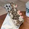Comercio Exterior Más Vendido Estampado de Leopardo Lazo Floral Funda para Teléfono Apple 17Pro Galvanizado Airbag Funda Protectora para Iphone16