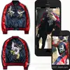 Chaqueta bordada de grulla para hombre y mujer, tendencia, personalidad, espíritu, chico, estrella, pareja, con traje de béisbol, abrigo, lote, comercio exterior