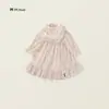 Vestido Floral para Meninas 2025 Outono Estilo Pastoral Infantil Renda Manga Bufante Vestido Princesa Dropshipping