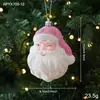 Novos Enfeites de Plástico Rosa com Cores Pastéis, Enfeites de Natal Cartoon, Decorações de Janela de Árvore de Natal 3D Estilo Ins