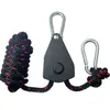 Cuerda colgante ajustable para exteriores con gancho, no necesita construir un toldo, tensor de cuerda para acampar, ajustador de hebilla de polea