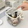 Caja de Almacenamiento para Polvera Escritorio Cosméticos Acrílico Desechable Labial Cuidado de la Piel Mini Tapa abatible Varios Estante Transparente