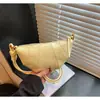 Bolsa Croissant Nicho Coreia do Sul Transfronteiriça Feminina 2024 Nova Versátil Casual Super Popular Bolsa Bolinho Moda Bolsa de Ombro Transversal
