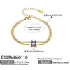 Pulsera de Cadena Doble Capa con Hojas Completamente de Circonita Estilo Europeo y Americano de Lujo Ligero, Acero Inoxidable Chapado en Oro Real de 18K, Joyería Minimalista de Nicho