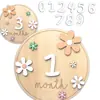 Tarjeta de Millas de Bebé Transfronteriza Tarjeta de Mes de Nacimiento Accesorios de Madera para Fotos DIY Tarjeta Conmemorativa de Margarita Accesorios de Fotografía