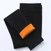Pantalones de Algodón Cálido para Mujer Otoño e Invierno Jeans de Cintura Alta para Mujer Pantalones de Terciopelo Elásticos Abrigados Engrosados Ajustados Adelgazantes de Moda