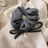 Goma para el pelo con lazo de satén simple estilo coreano, nueva y versátil, para moño, cuerda para el pelo, accesorio elástico para el pelo