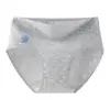 Ropa Interior de Algodón Puro Estilo Nuevo para Mujer, Antibacteriana Grado Médico 10A, Estampado Floral, Cintura Media, Entrepierna Extendida, Suave con la Piel, Calzones sin Costuras