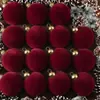 Nuevo producto transfronterizo: Juego de 15 Piezas de Bolas de Terciopelo Navideñas para Hogar, Centro Comercial, Escena, Fiesta, Exquisitas Decoraciones Colgantes para Árbol de Navidad