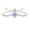 Pulsera de Girasol con Piedras Preciosas de Colores de Venta Caliente en Tiktok con Diamante de Alto Carbono Ultra Brillante Corte Rosa Joyería, Dropshipping Transfronterizo Transmitido en Vivo