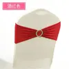 Flor Elástica para Respaldo de Silla, Funda Decorativa de Color Sólido para Respaldo de Silla, Moño, Aro de Correa con Hebilla de Diamante para Boda de Exposición